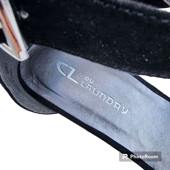 CL by Laundry Wedge Sandal Womens SZ 10 Party Bejeweled Party Ankle Strap Glam - Picture 5 of 8